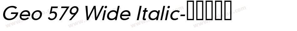 Geo 579 Wide Italic字体转换